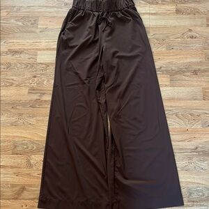 All in Motion Wide Leg Pants - Dark Brown
